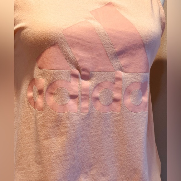 ADIDAS tank top crew neck size small salmon peachy color - Picture 3 of 4